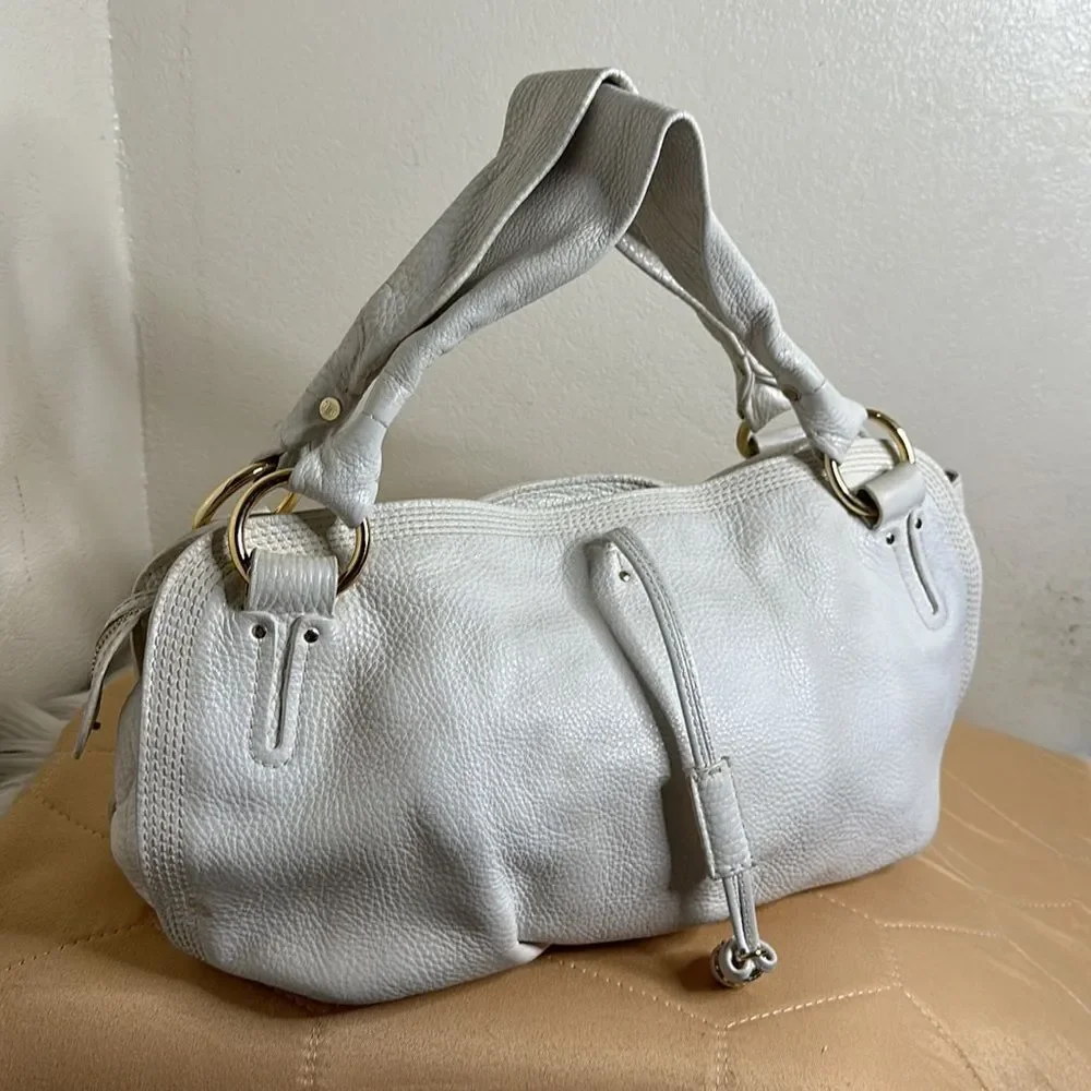 💯 Authentic Celine White Leather Bittersweet Hobo🍀